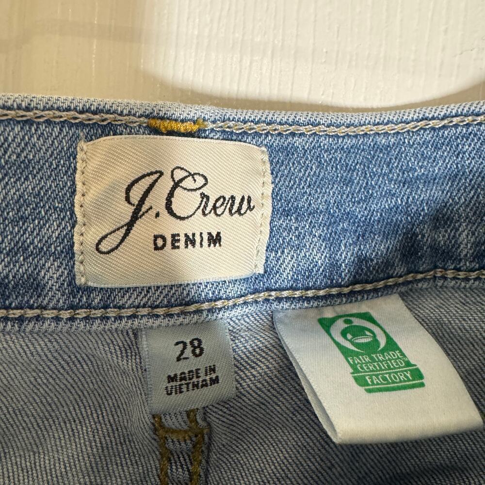 J. Crew 9" High-Rise Toothpick Skinny Jean Raw Hem in Hamden Wash Size 28 - Picture 5 of 13